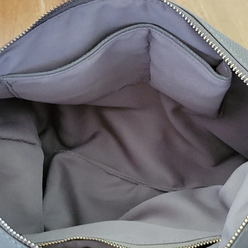 BCBG Pebble Gray shoulder‎ bag adjustable strap
